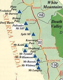 The Highest Sierra mountains in California