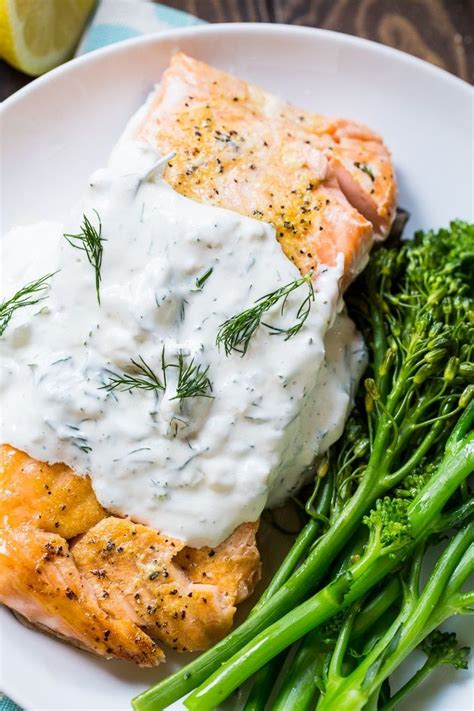 Salmon with Creamy Dill Sauce | Recipe | Cooking salmon, Salmon dishes ...