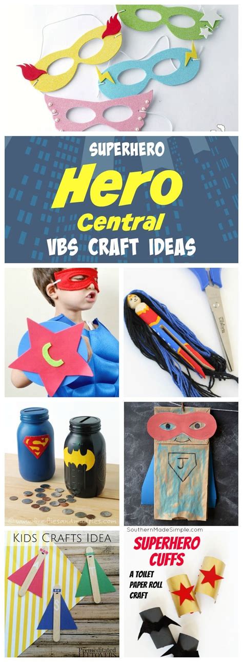 12 Super Hero Themed Craft Ideas - Perfect for Hero Central VBS 2017! Superhero Crafts ...