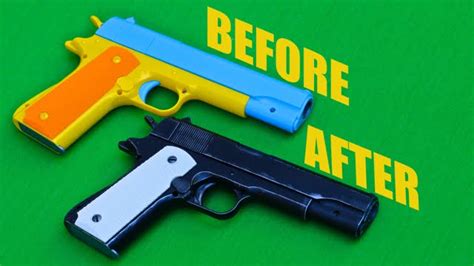 Colt M1911 Child's Toy Makeover- Chris' QUICK Custom Collectables - YouTube