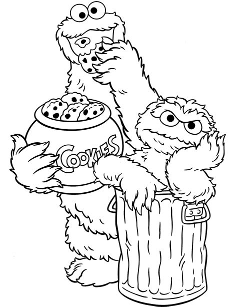 Oscar The Grouch Coloring Coloring Pages