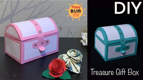 DIY PAPER TREASURE CHEST I HOW TO MAKE TREASURE GIFT BOX I DIY GIFT IDEAS - YouTube