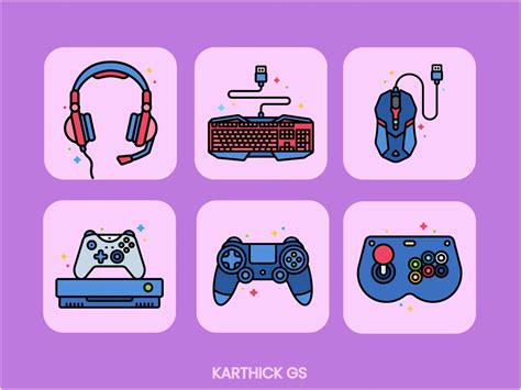 Gamers Icon Set by G S KARTHICK on Dribbble Desktop Icons, Cool Desktop ...