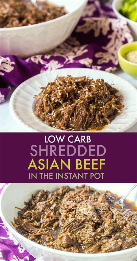 Low Carb Shredded Asian Beef In The Instant Pot (Or Slow Cooker) | Recipe | Low carb instant pot ...