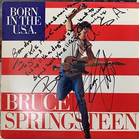 Autographed Bruce Springsteen Born In The USA Album Cover