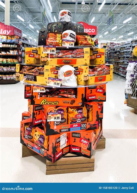 Halloween Candy Display Inside a Grocery Store Editorial Image - Image ...