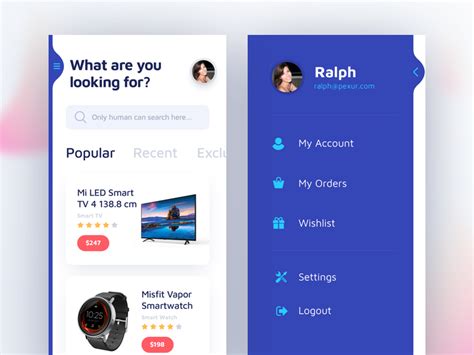 Sidebar UI by vijay verma on Dribbble