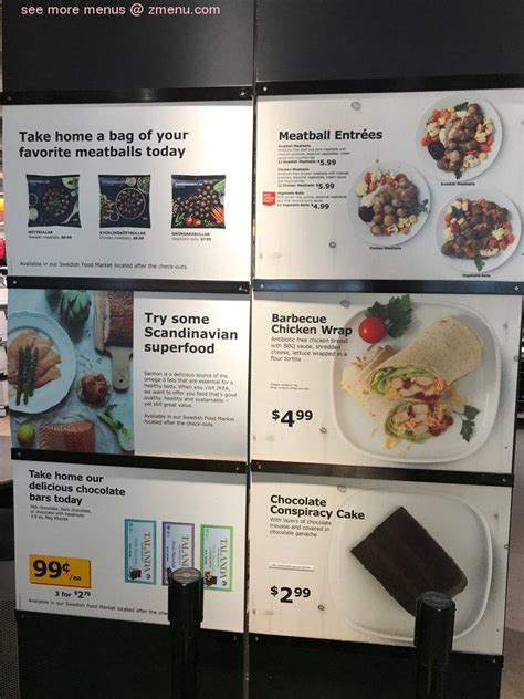 Menu at IKEA Restaurant, Paramus