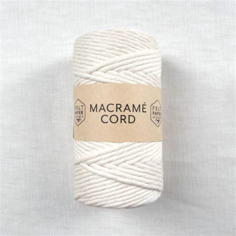 4mm Natural Macrame Cord - Felt Paper Scissors