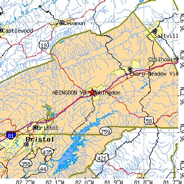 Abingdon, Virginia (VA) ~ population data, races, housing & economy