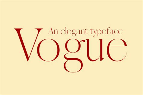 Vogue Font - Free Font