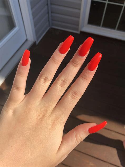 @caelanserafinaa #acrylicnails | Long red nails, Long nails, Red ...