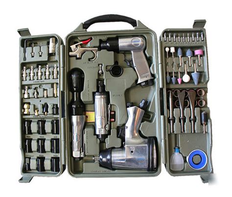 71 pieces pneumatic air tool set drill kit power wrench