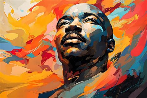 Premium Photo | Banner of Martin Luther King JrS Face With a Palette and Paintbrush v 2D Design ...