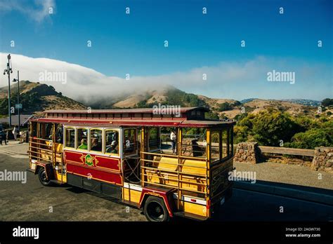 SAN FRANCISCO - JUNE 2019 Famous Cable Car Bus near Fisherman's Wharf ...