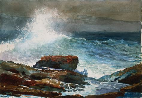 Incoming Tide, Scarboro Maine, 1883, Winslow Homer Medium: watercolor, paper | Les arts ...