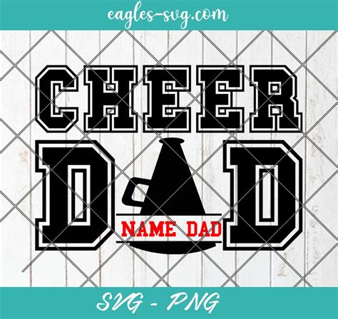 Split Monogram Cheer Dad SVG, Football Cheerleader Dad Svg, Cut Files for Cricut & Silhouette ...