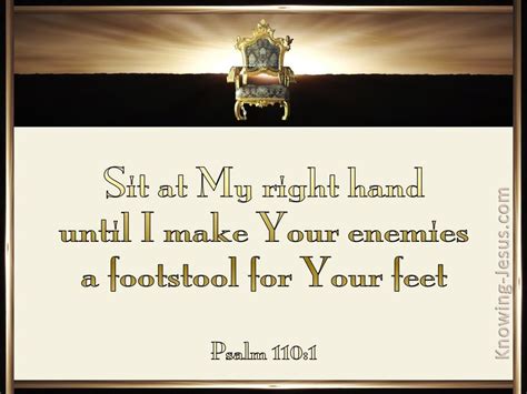 Psalm 110-1 Sit At My Right Hand gold | Psalm 110, Psalms, Book of psalms