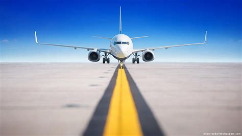 Passenger Airplane, Runway, Takeoff, Airport, Front View, aviation HD wallpaper | Pxfuel