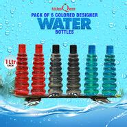 Buy Pack of 6 Colored Designer Water Bottles (6DB) Online at Best Price ...