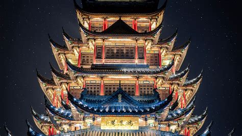 Pagoda, Beautiful Architecture, Night