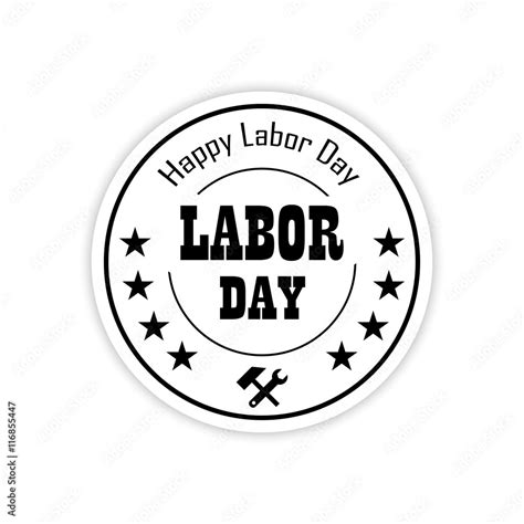 Sign Labor Day on white background Stock Vector | Adobe Stock