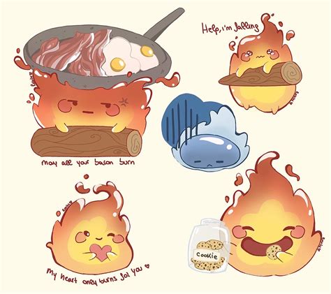 Calcifer fanart by PandyRose on DeviantArt