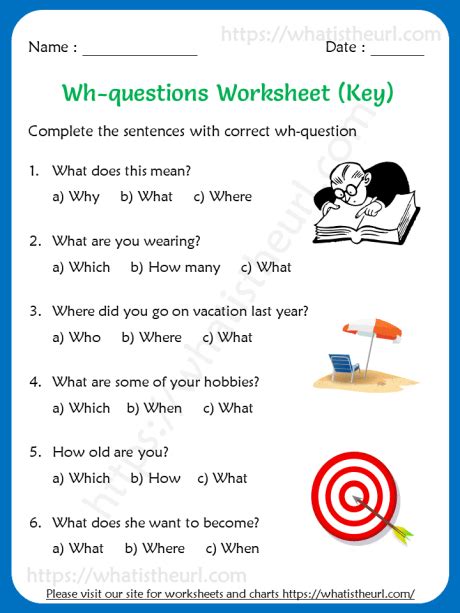 Wh Questions Worksheets for Intermediate - Worksheet 1 - Your Home Teacher