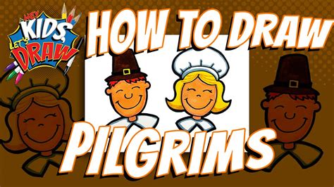 How to Draw a Pilgrim EASY for Kids - YouTube