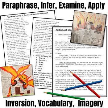 Upon the Burning of Our House by Anne Bradstreet: Analysis, Vocab ...