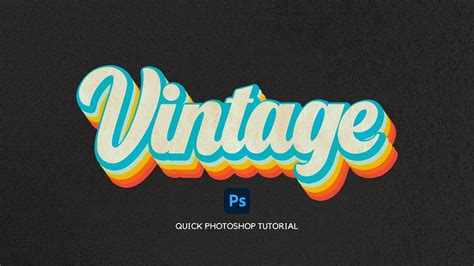 Photoshop Retro Text Effect Tutorial │Quick Photoshop Tutorial - YouTube