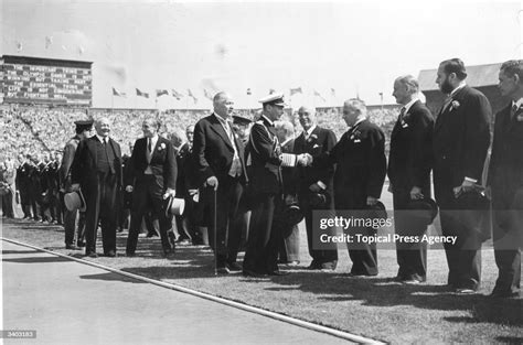 The 1948 Olympics are opened by King George VI at Wembley Stadium ...