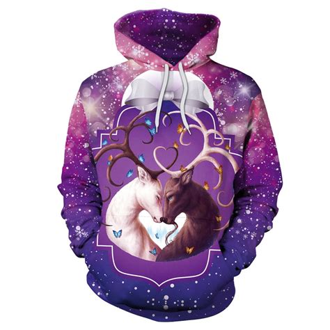 3D Digital Galaxy Print Women Loose Hoodie – May Your Fashion