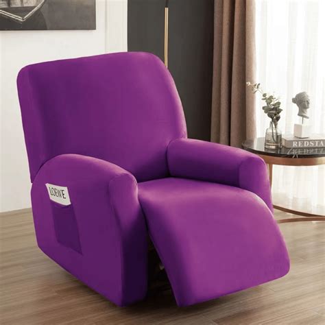 Arm Chair Slipcovers | Recliner | Purple & Light Purple | Plain Velvet – Shiny Sofas