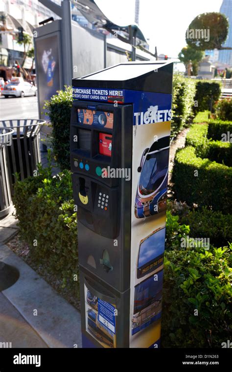 Las Vegas transit bus automatic ticket machine Nevada USA Stock Photo - Alamy