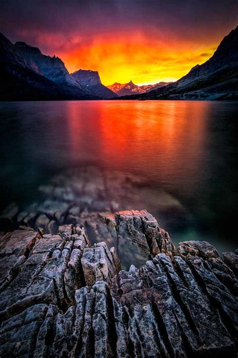 Sunset on St Mary Lake - Glacier National Park | Sunset on S… | Flickr