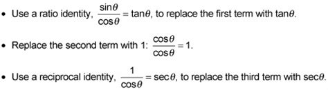 Tangent and Secant Identities on a Unit Circle - dummies