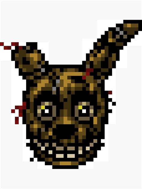 "Springtrap - FNAF Sprite" Sticker by Retr8bit | Redbubble