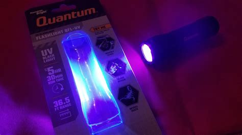 Harbor Freight Quantum UV Flashlight Review - YouTube