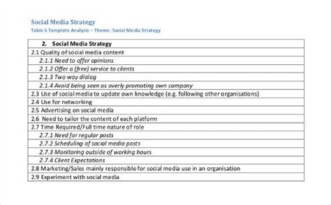 Social Media Strategy Templates - 14+ Free Word, PDF Documents Download