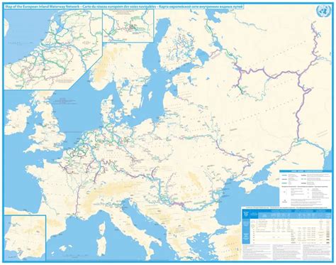 Inlands waterways of Europe - Vivid Maps