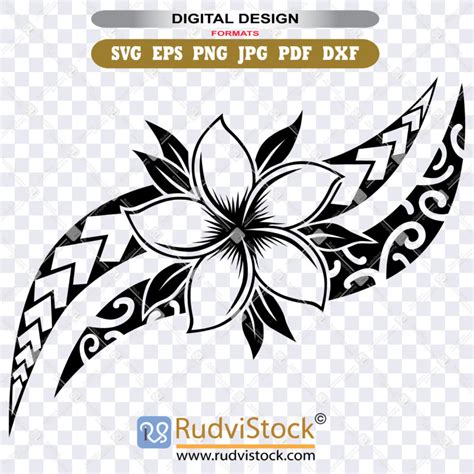 Polynesian flower tattoo. - Rudvistock