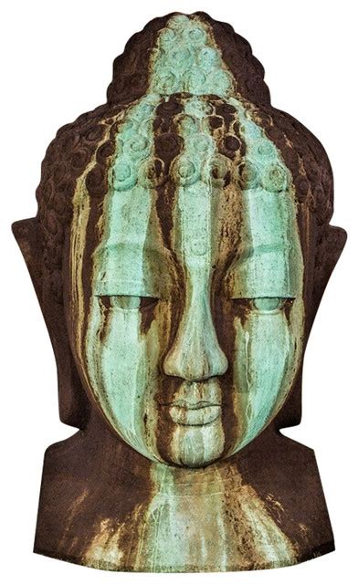 Extra Large Buddha Head Garden Sculpture - Asian - Garden Statues And Yard Art - by Outdoor Art Pros