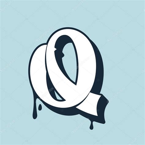 Q letter calligraphy logo. Handwritten lettering. — Stock Vector © kaer_dstock #128202098