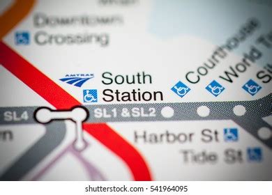 South Station Station Boston Metro Map Stock Photo (Edit Now) 541964095