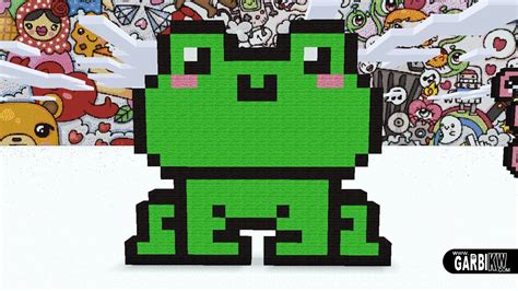 Minecraft Pixel Art - How To Make a Kawaii Frog by Garbi KW - YouTube