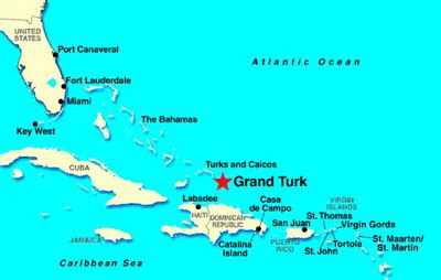 Map Of Grand Turk Island - Cities And Towns Map