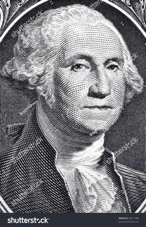 George Washington From Us One Dollar Bill Stock Photo 32911585 ...