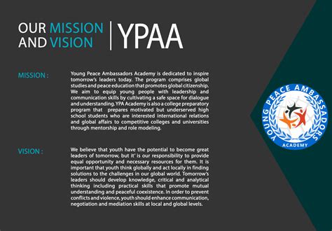 Mission & Vision – Young Peace Ambassadors Academy