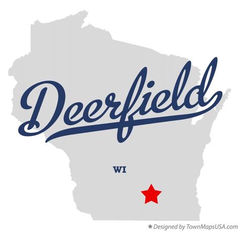 Map of Deerfield, Dane County, WI, Wisconsin